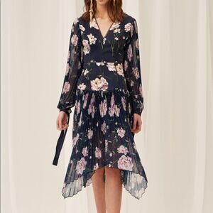 NEW Keepsake Nobody Midi Dress Midnight Gardenia